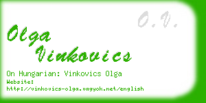 olga vinkovics business card